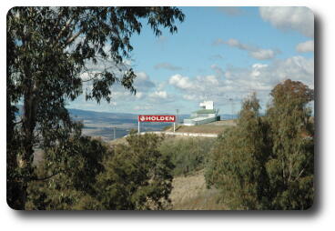 Holden sign over race track