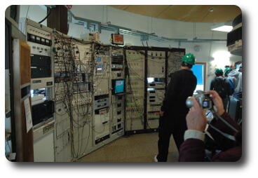 Racks of electriconic equipment and patch cables