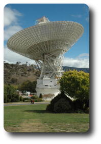 Large tracking dish pointing up