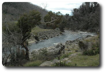 Snowy River flowing downstream of power station