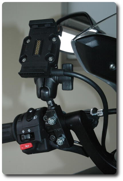 Garmin mount on left clip on