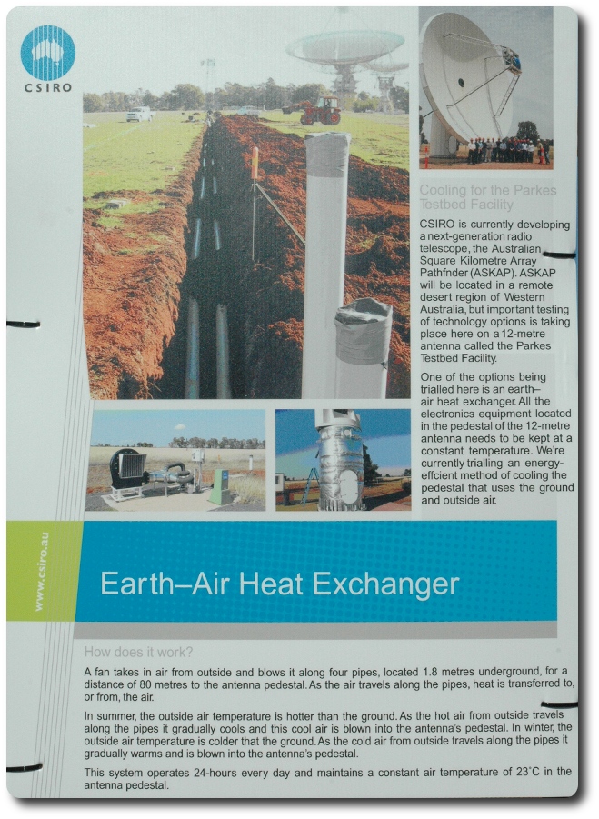 Display board explaining underground cooling system