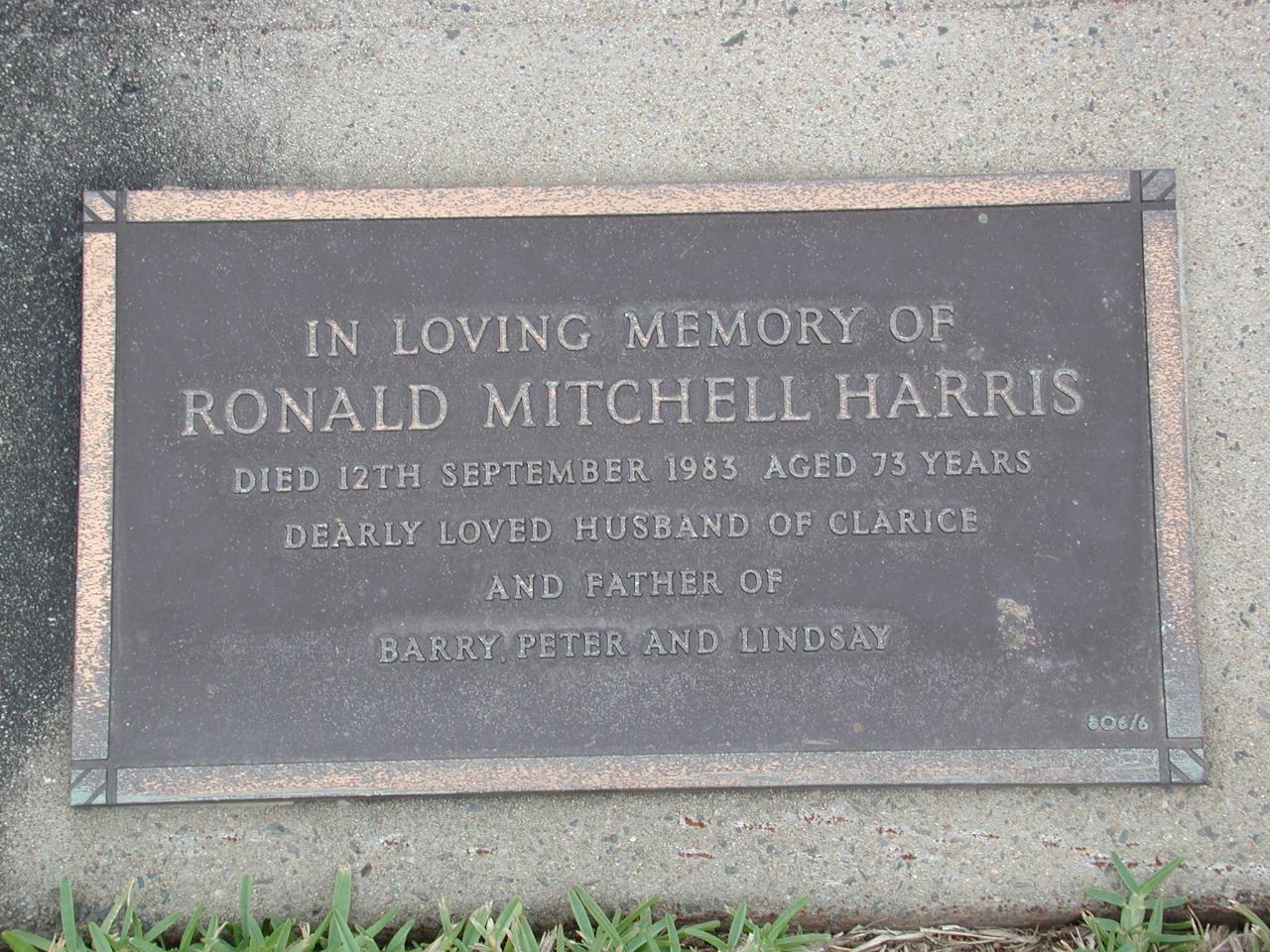 Barry's grave marker