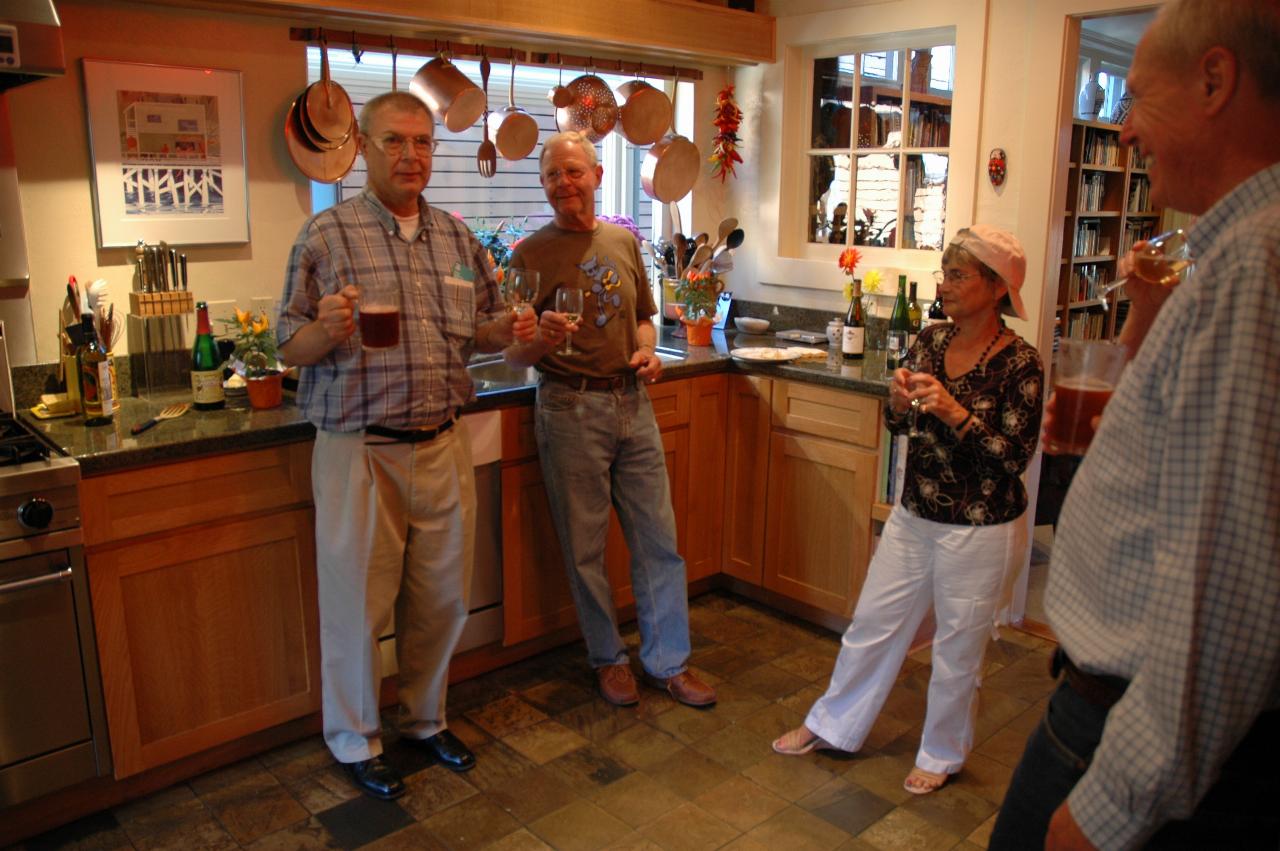 KPLU Quebec Tour reunion at Dallaire's home: l-r: Paul, Martin & Barbara Neeb, Greg Dallaire