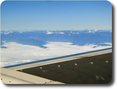 Mountains with cloud in the valleys