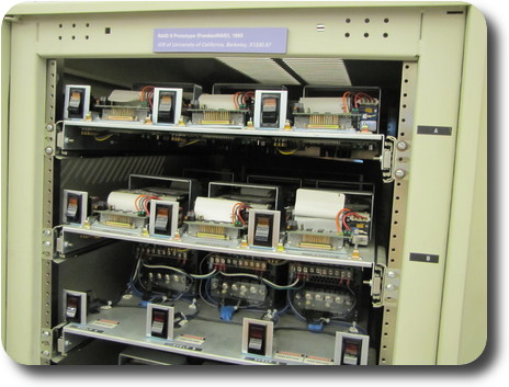 Computer cabinet with power supplies and disk drives