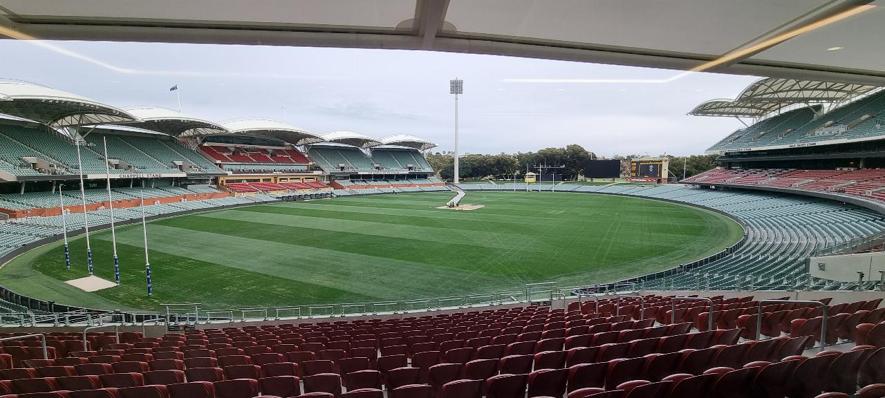 SJR21.d22:  Adelaide Oval seen from breakfast room