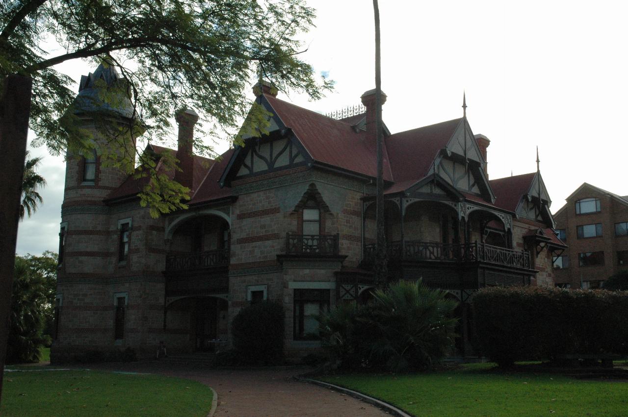 Two storey stone house with turret, verandahs and all sorts of oddities