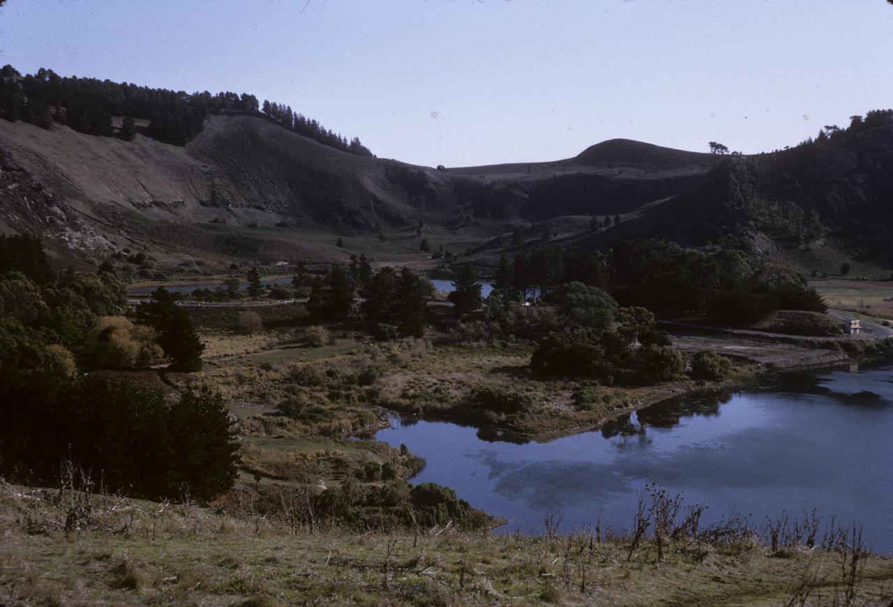 Caldera with two lakes