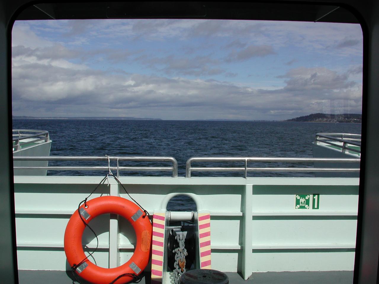 All clear ahead - looking forward near Whidbey Island