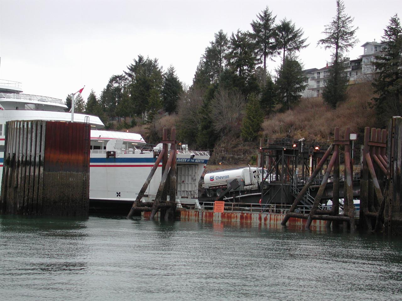 Fuel truck entering BC Ferry 