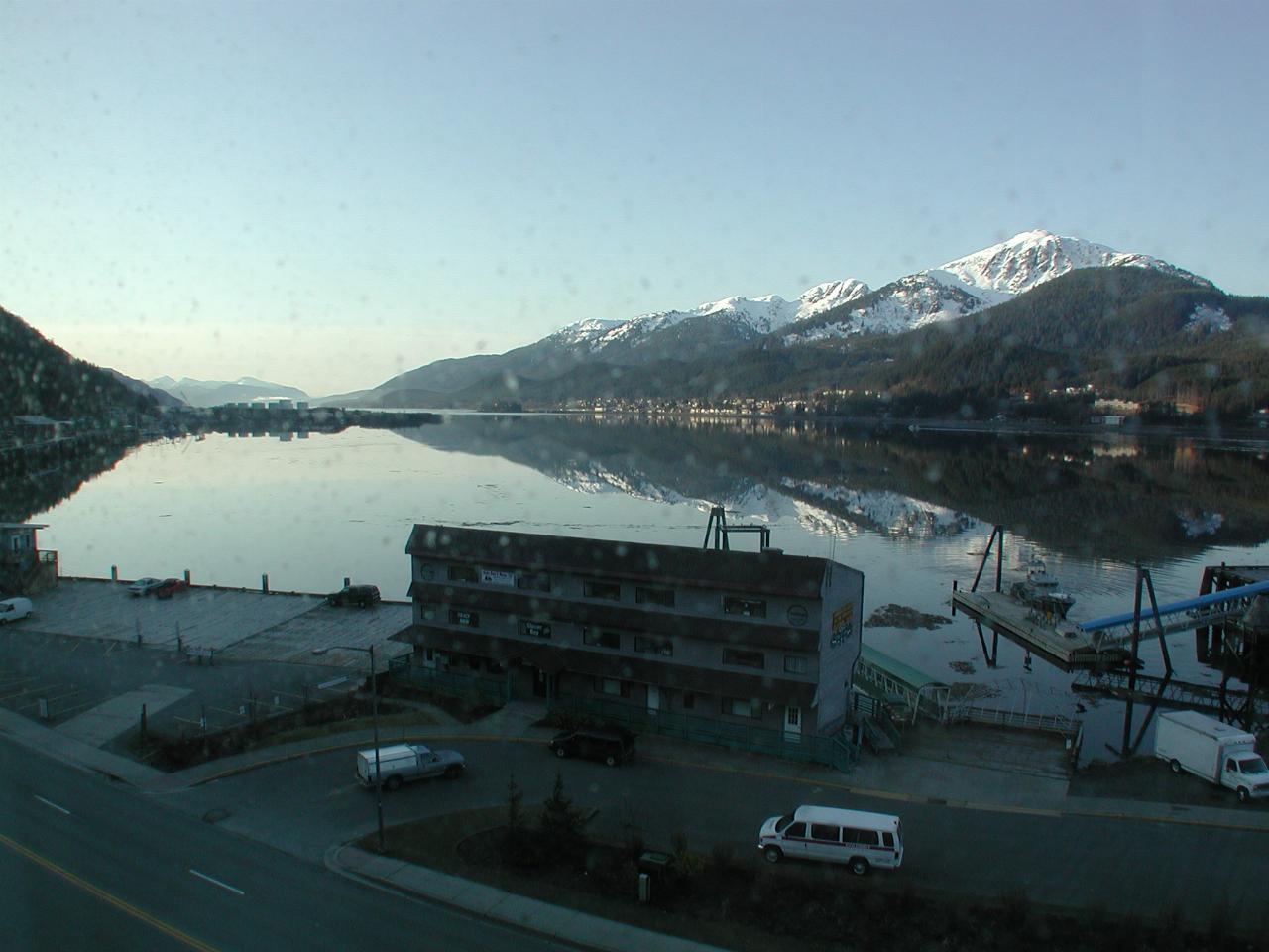 Easter Sunday morning from my hotel room - and boat has departed