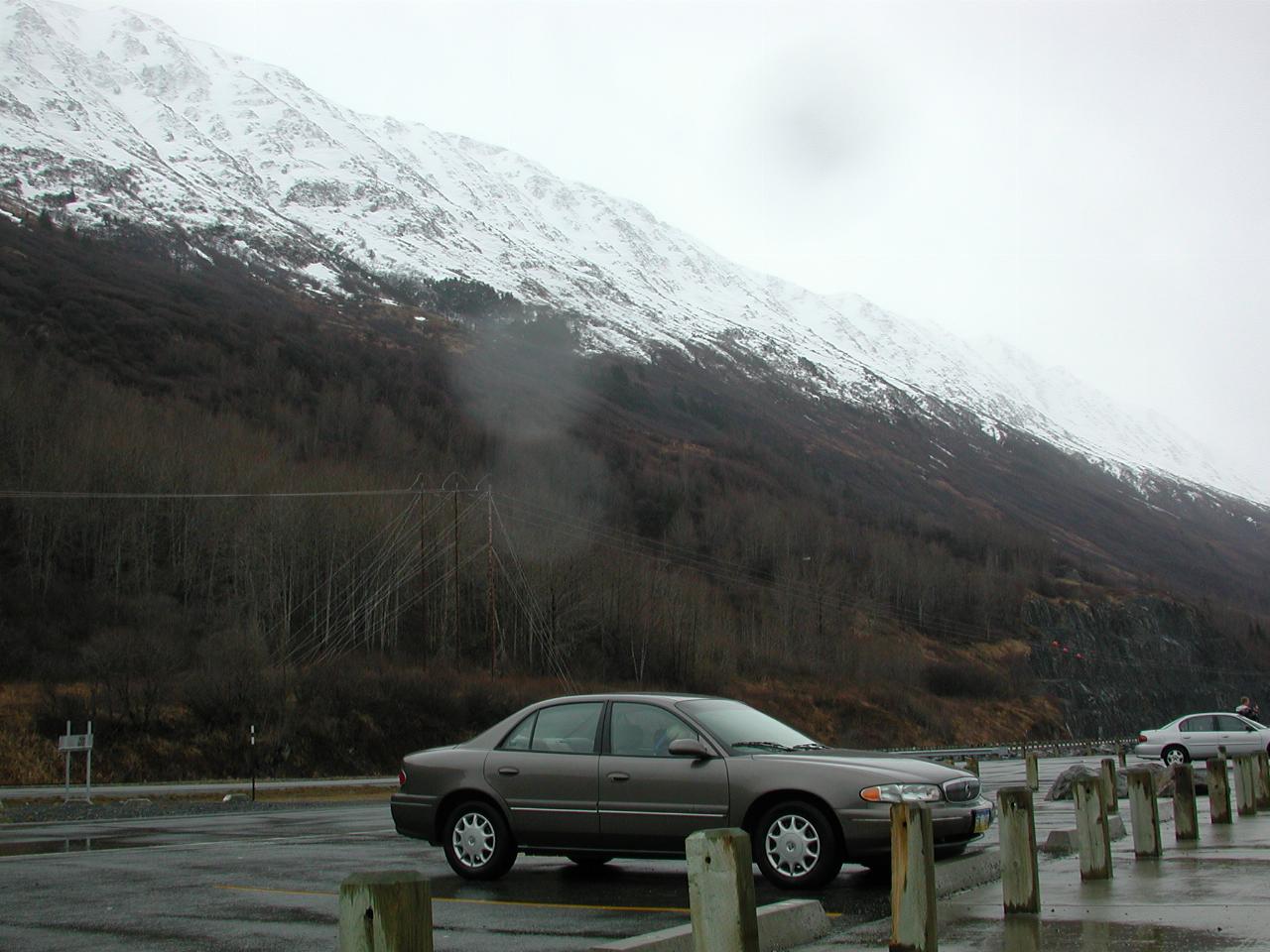 Our rental car, as we headed to Seward