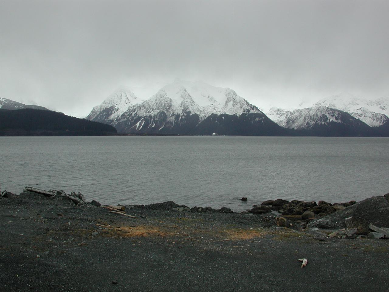 Looking across Resurrection Bay from Seward waterfront