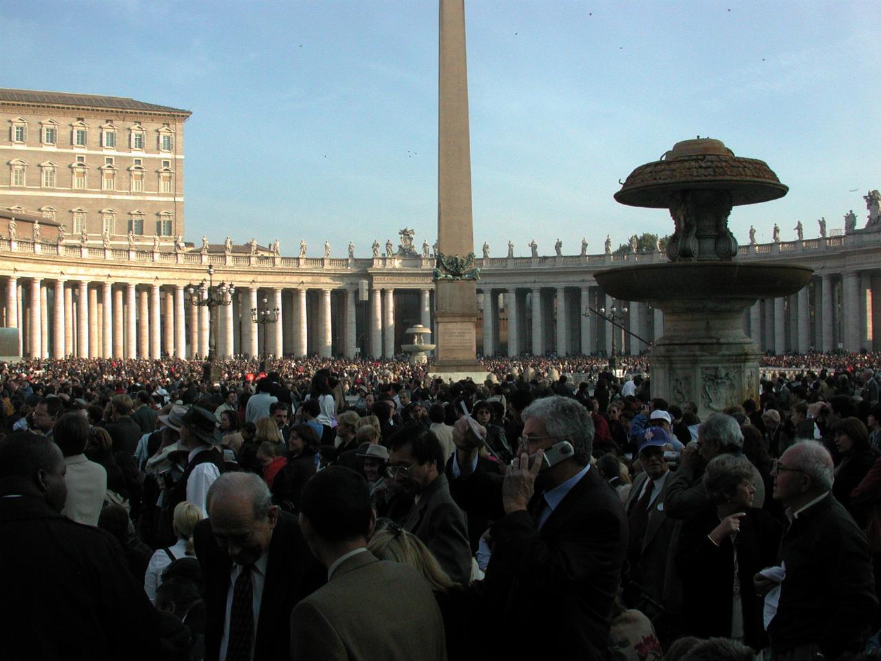 Later in Saint Peter's Piazza for canonisation