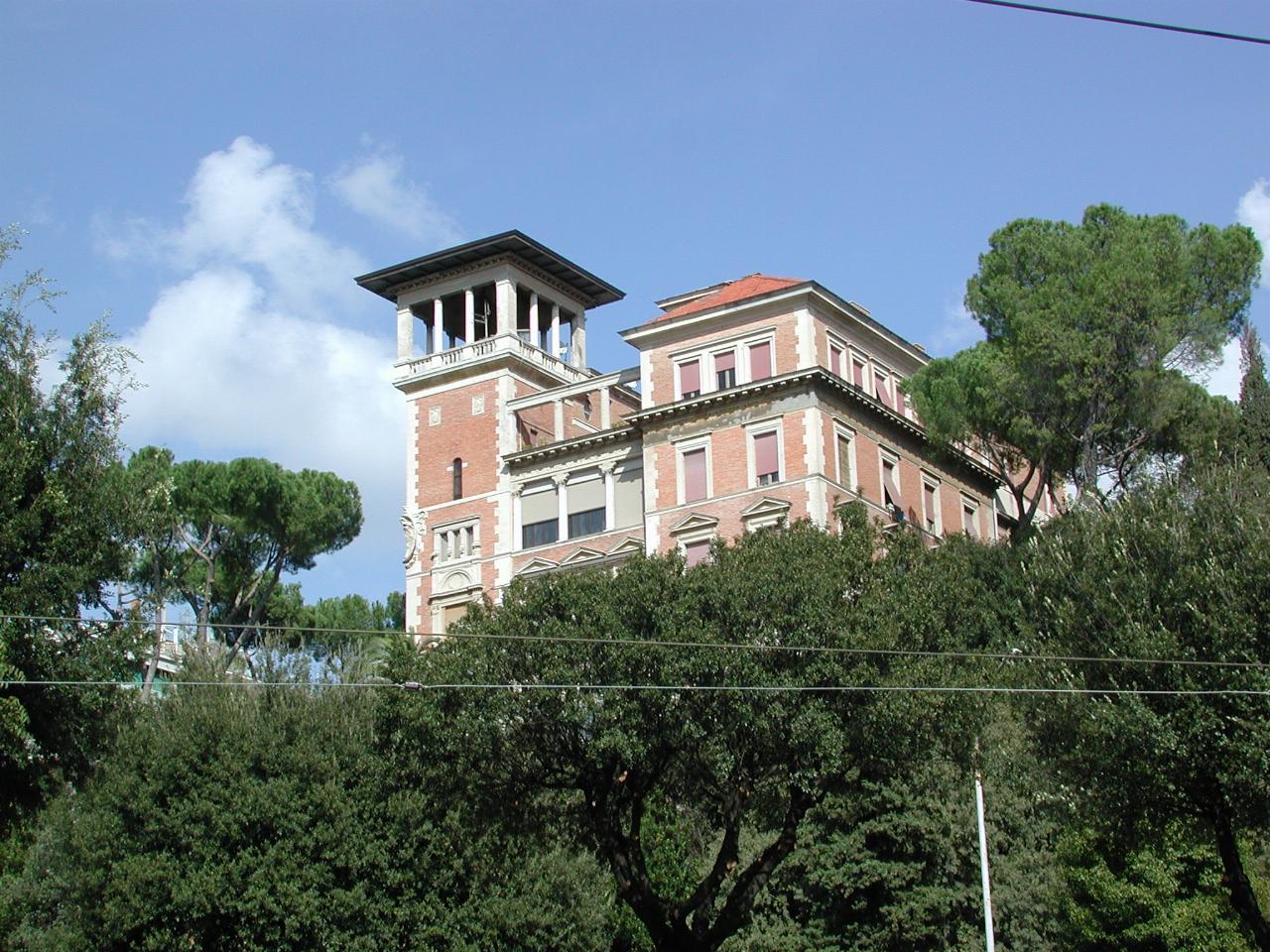 The tower does not match the rest of the house - Roman ugly, rare but does exist!