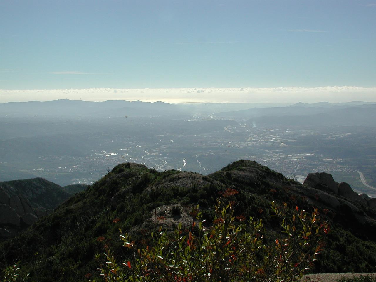 From the top, looking over Barcelona to the Mediterranean Sea