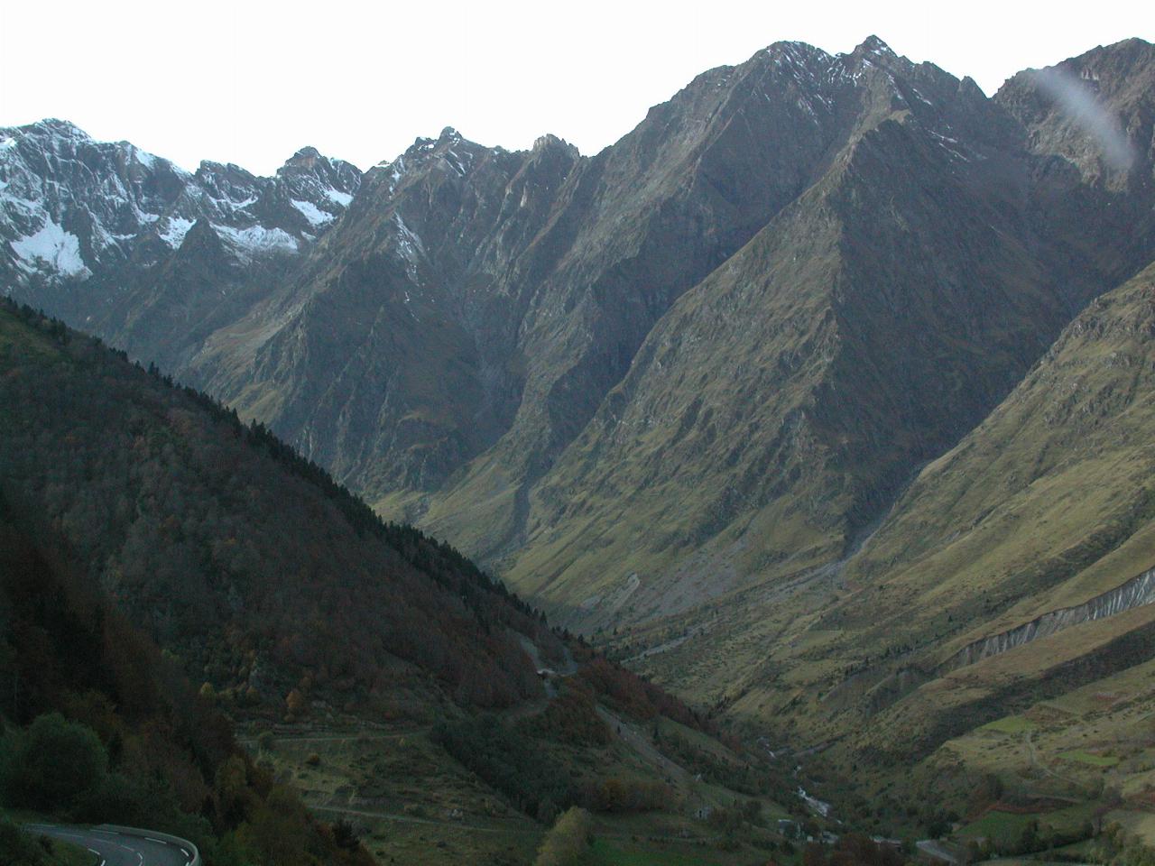 Snow on the peaks of the Pyrenees