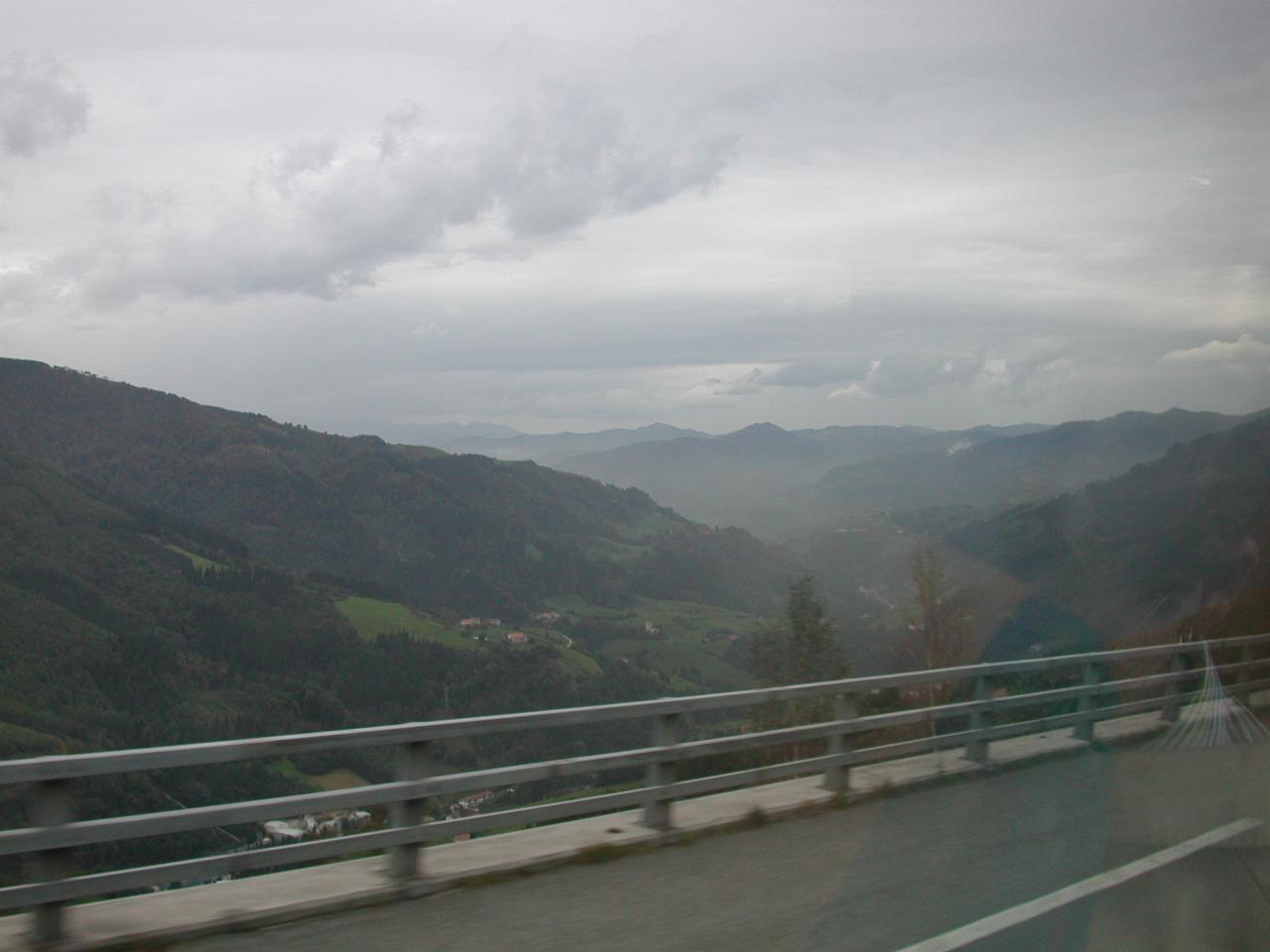 Climbing from San Sebastian en route to Pamplona