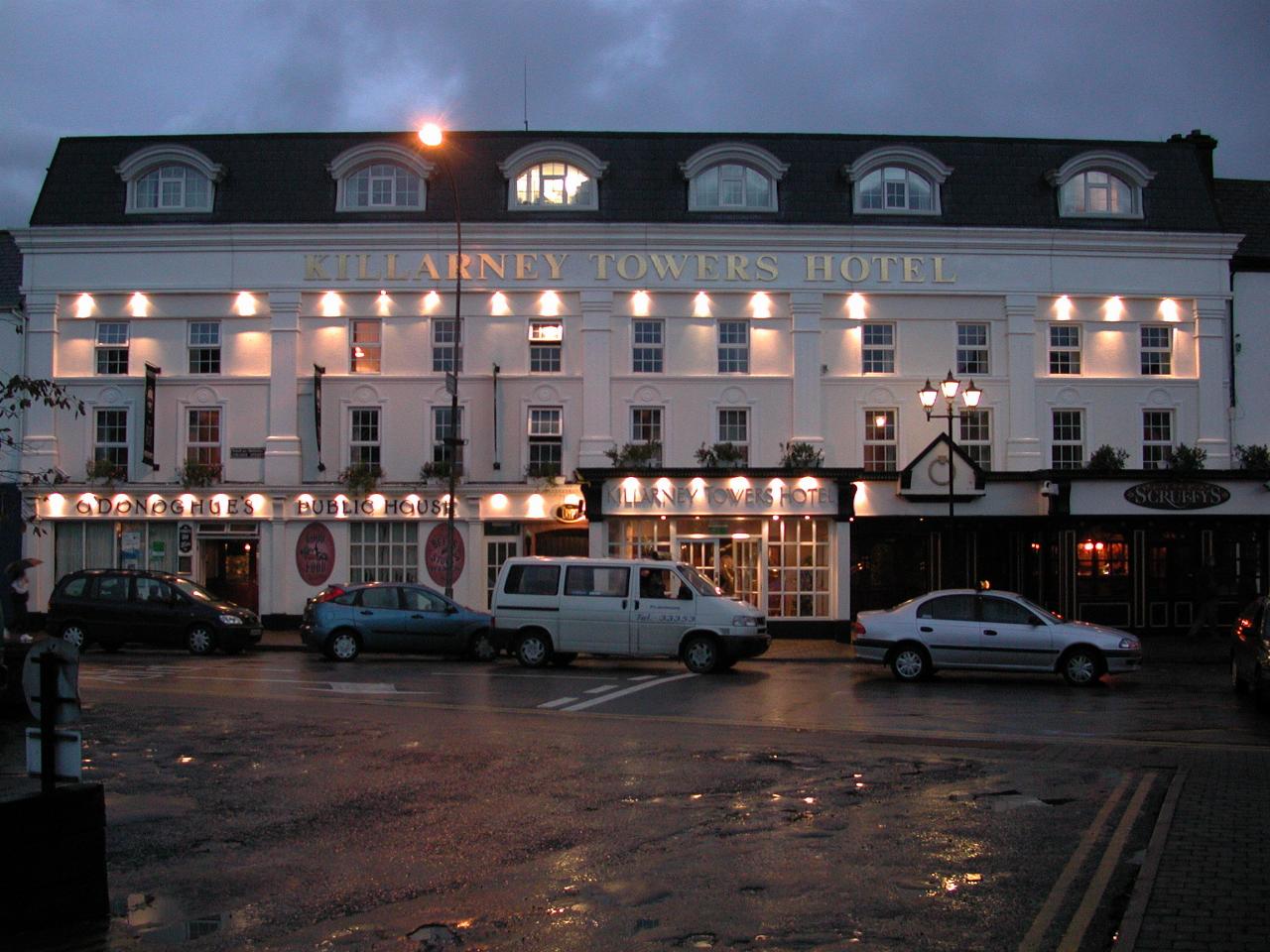 Downtown Killarney at dusk
