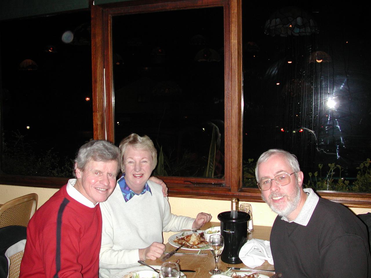 Last family meal together in Dublin/Europe at restaurant in front of hotel