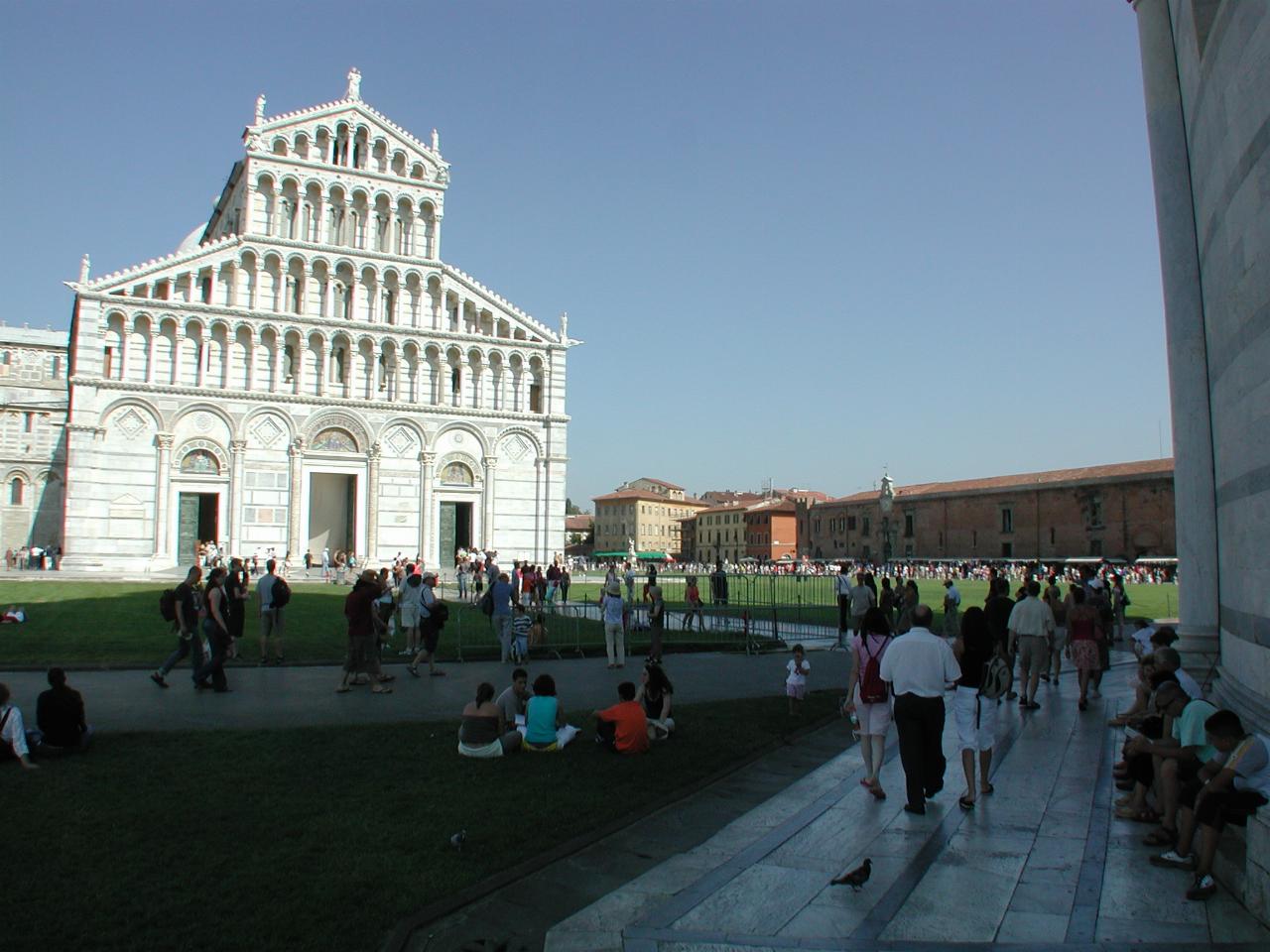 Pisa Cathedral, and plaza from Baptistry