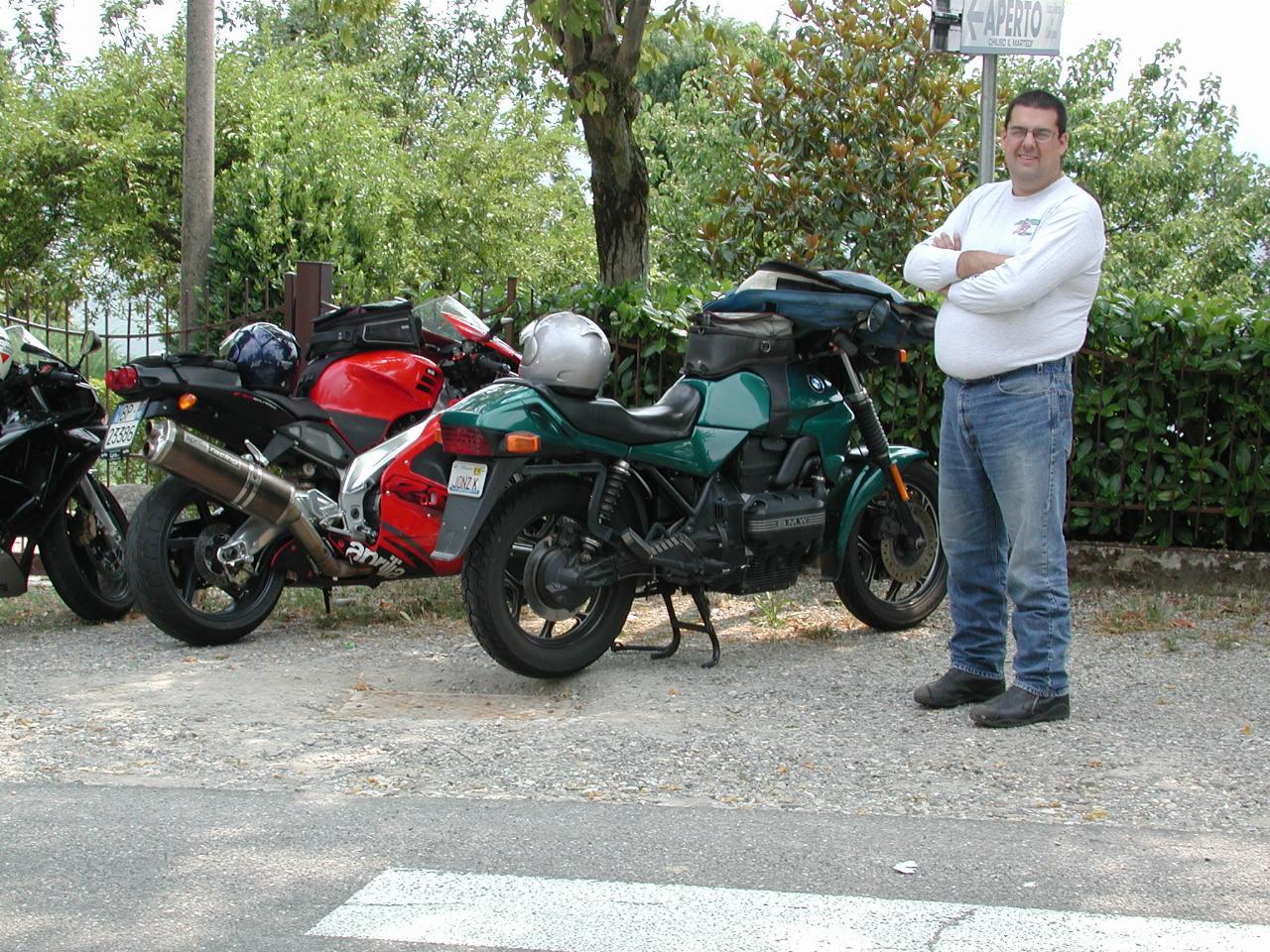 Jon with our bikes