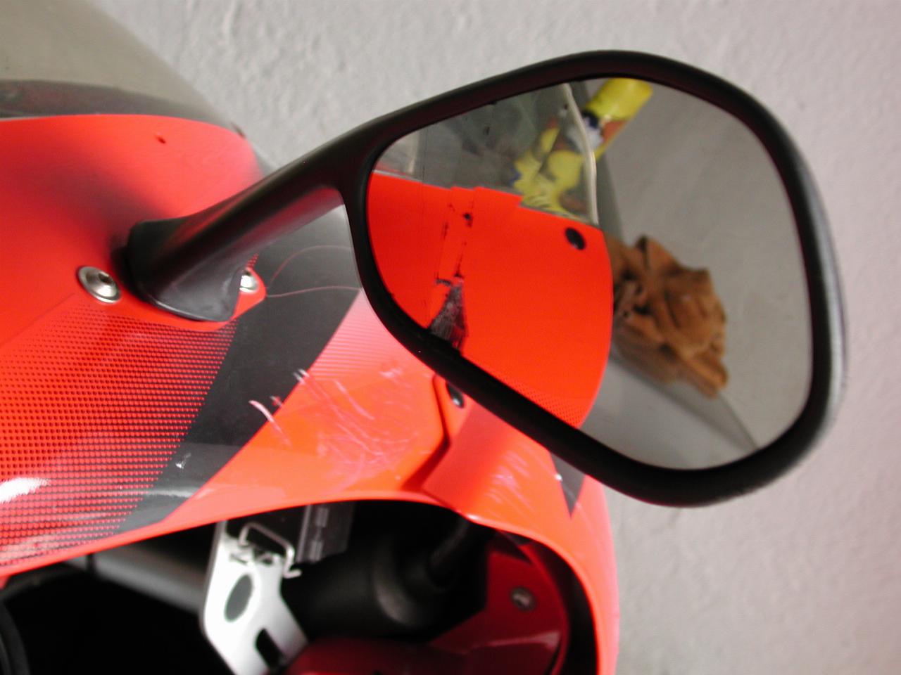And the mirror glass was cracked too