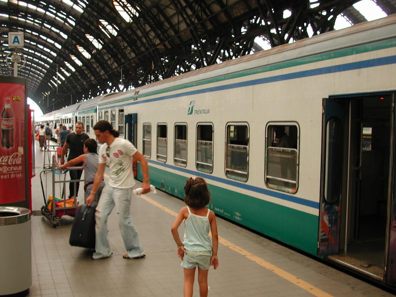 Train to Lecco and Tirano (via Monza) at Milan's main station