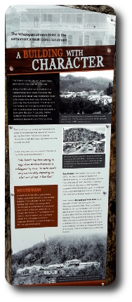 Sign describing hotel history