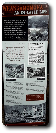 Sign describing the isolated life in the early days