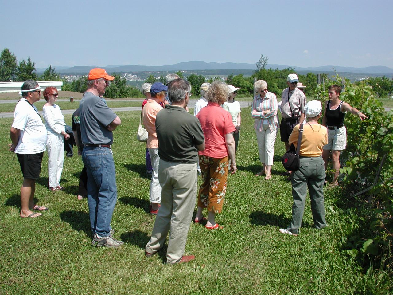 KPLU Tour group at XXX winery (still on Île d'Orleans)