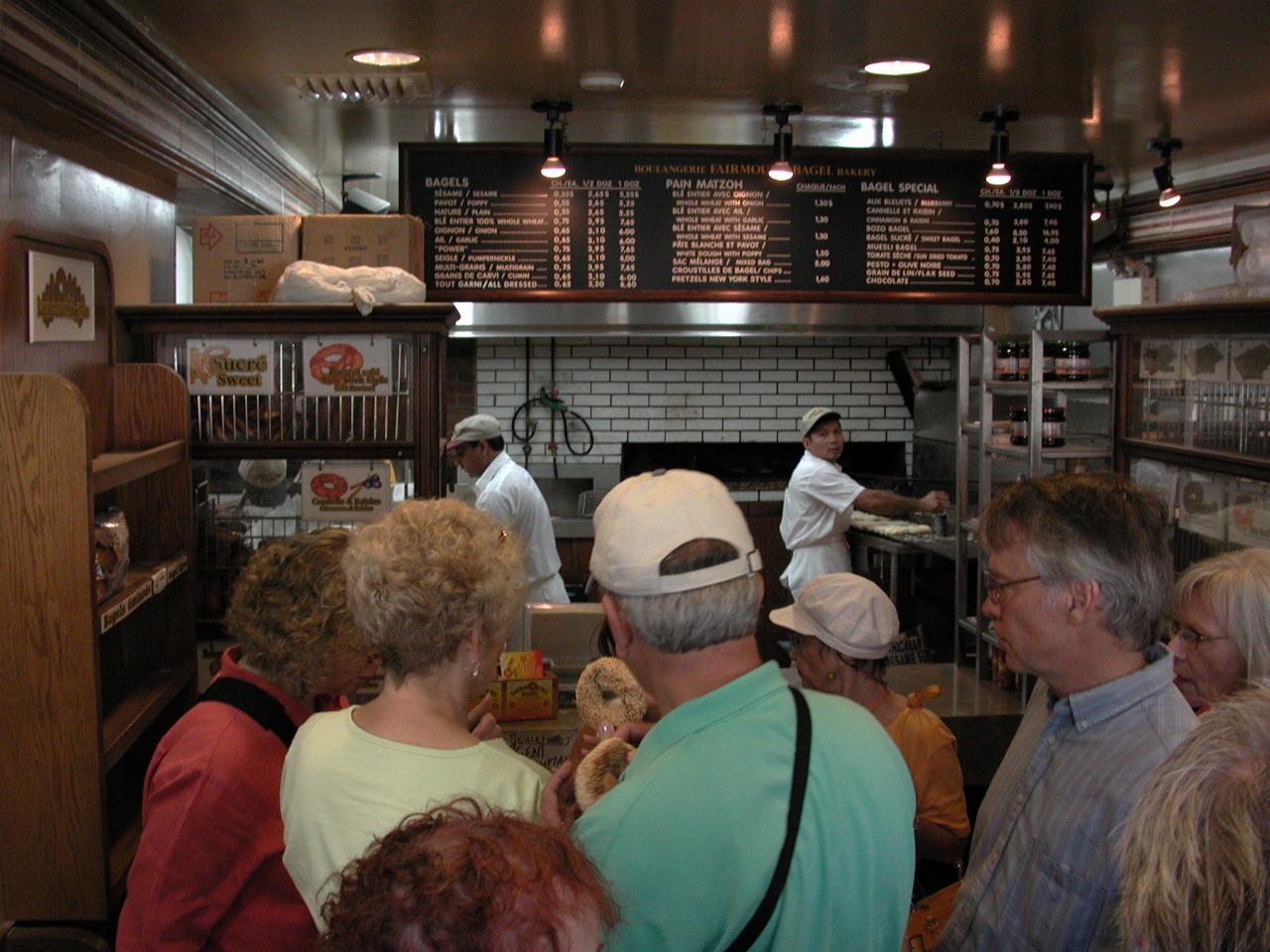 KPLU Tour group in bakery testing the bagels