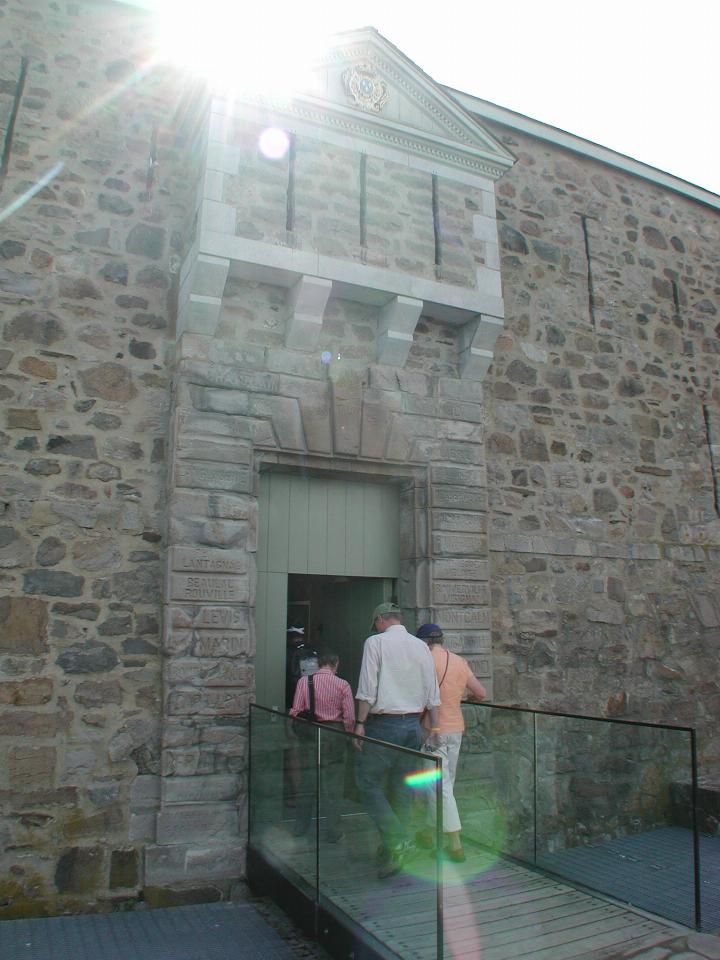 KPLU Tour group entering Fort Chambly
