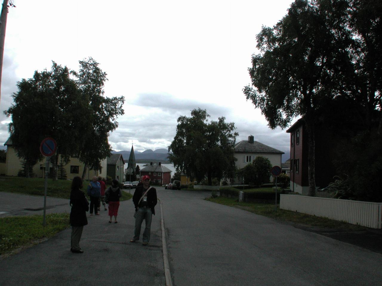 KPLU Viking Jazz: Looking down towards Domkirke and the water; L-R: Signe, Maria, Karen, Barbara, Joey and Jake (our excellent guide)