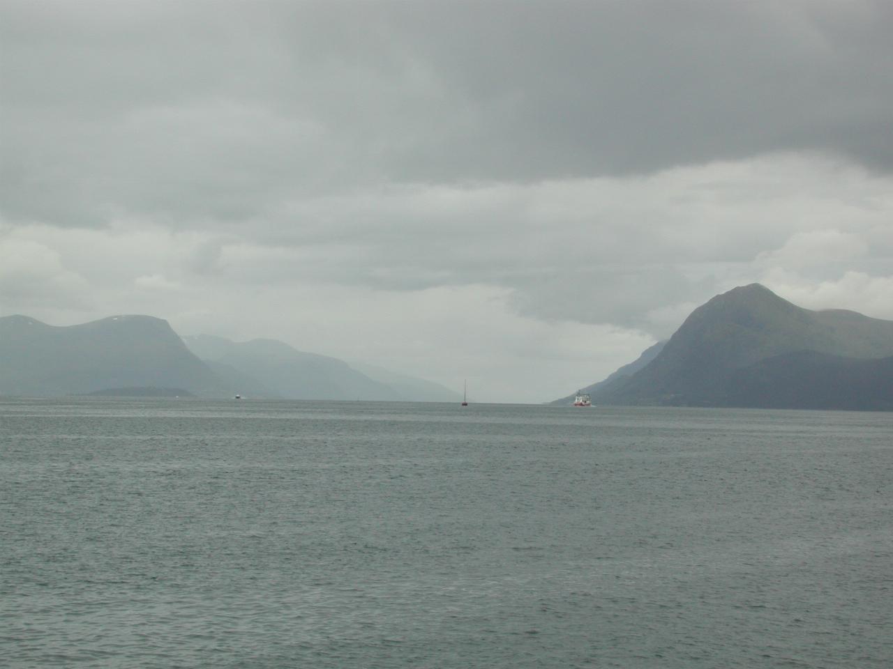KPLU Viking Jazz: Looking west towards the North Sea as the coastal ferry sails to next port