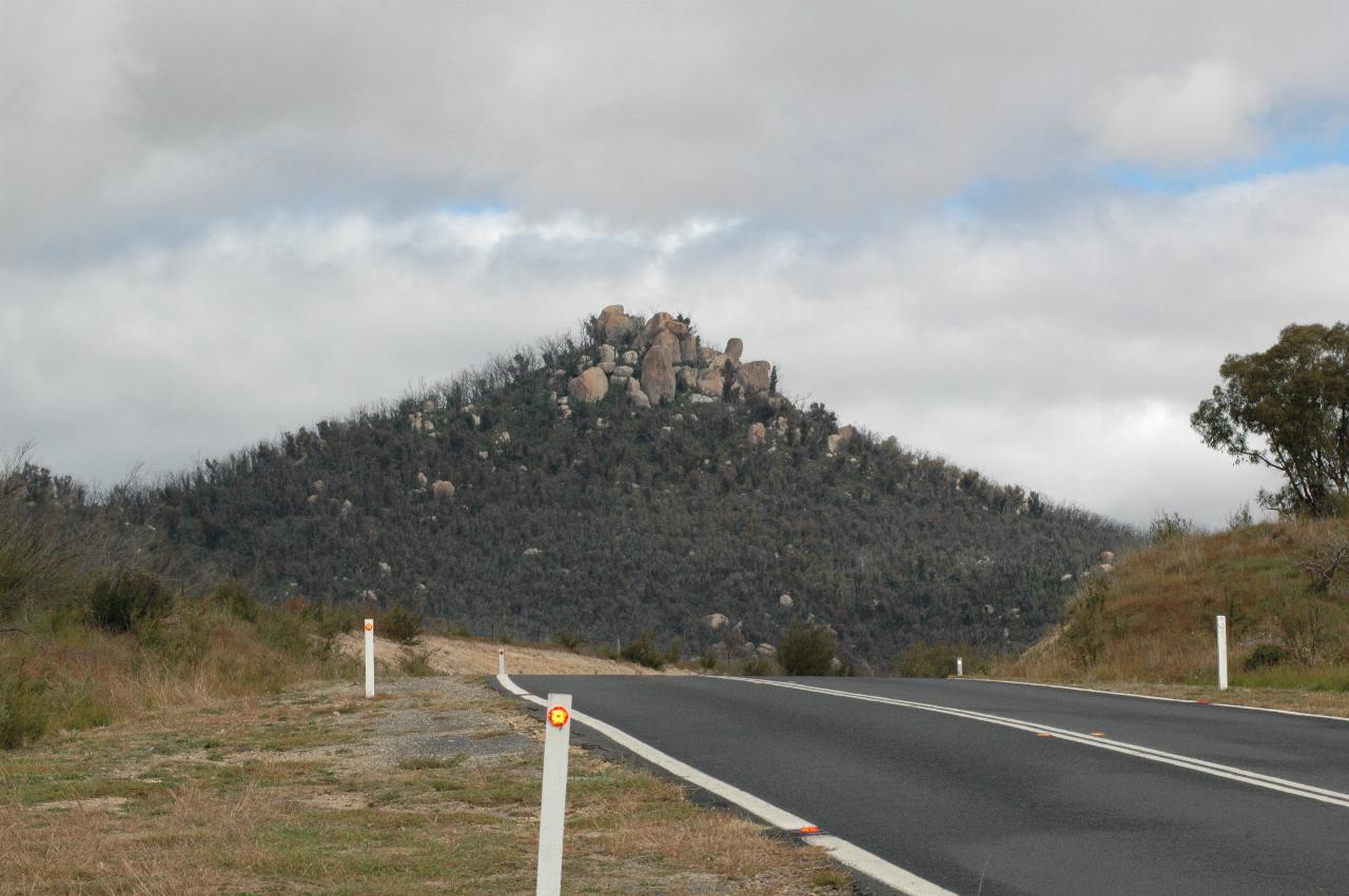 Interesting rock formation from Tidbinbilla Rd near Corin Road