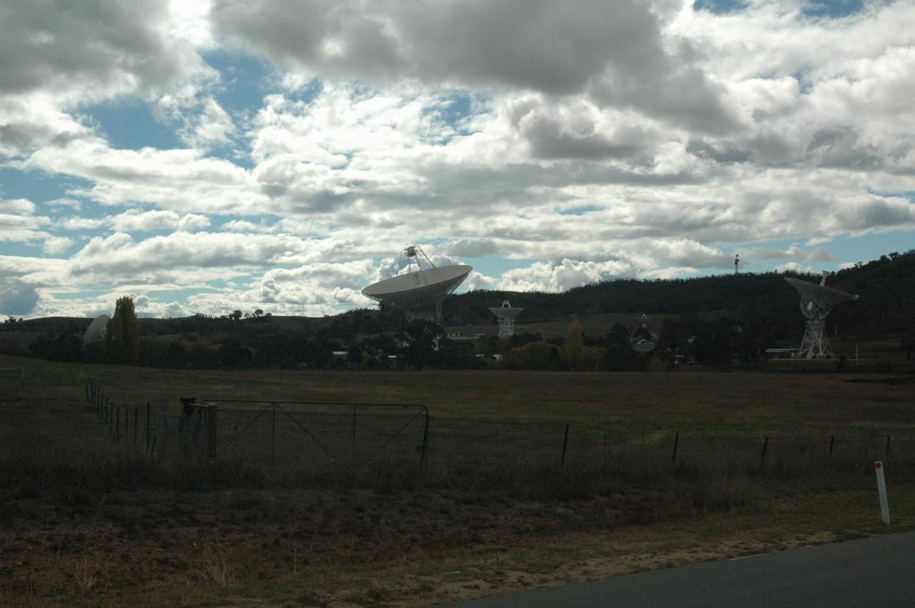 Several dishes seen on way out of tracking station